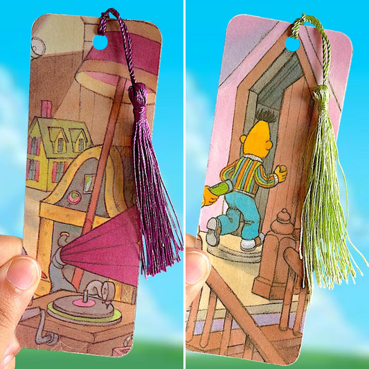 friends in an attic | upcycled bookmarks
