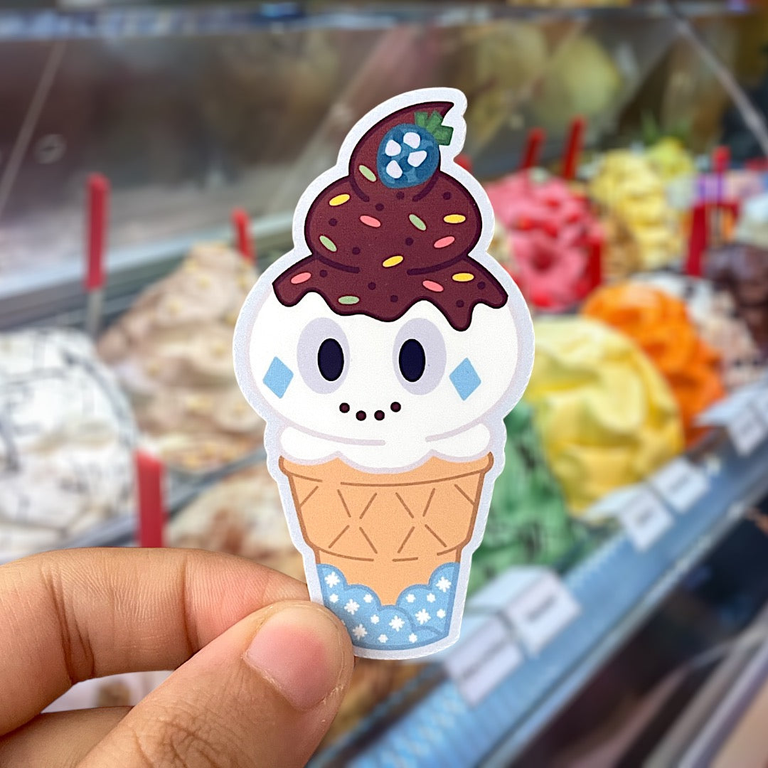dipped vanillite cone | sticker