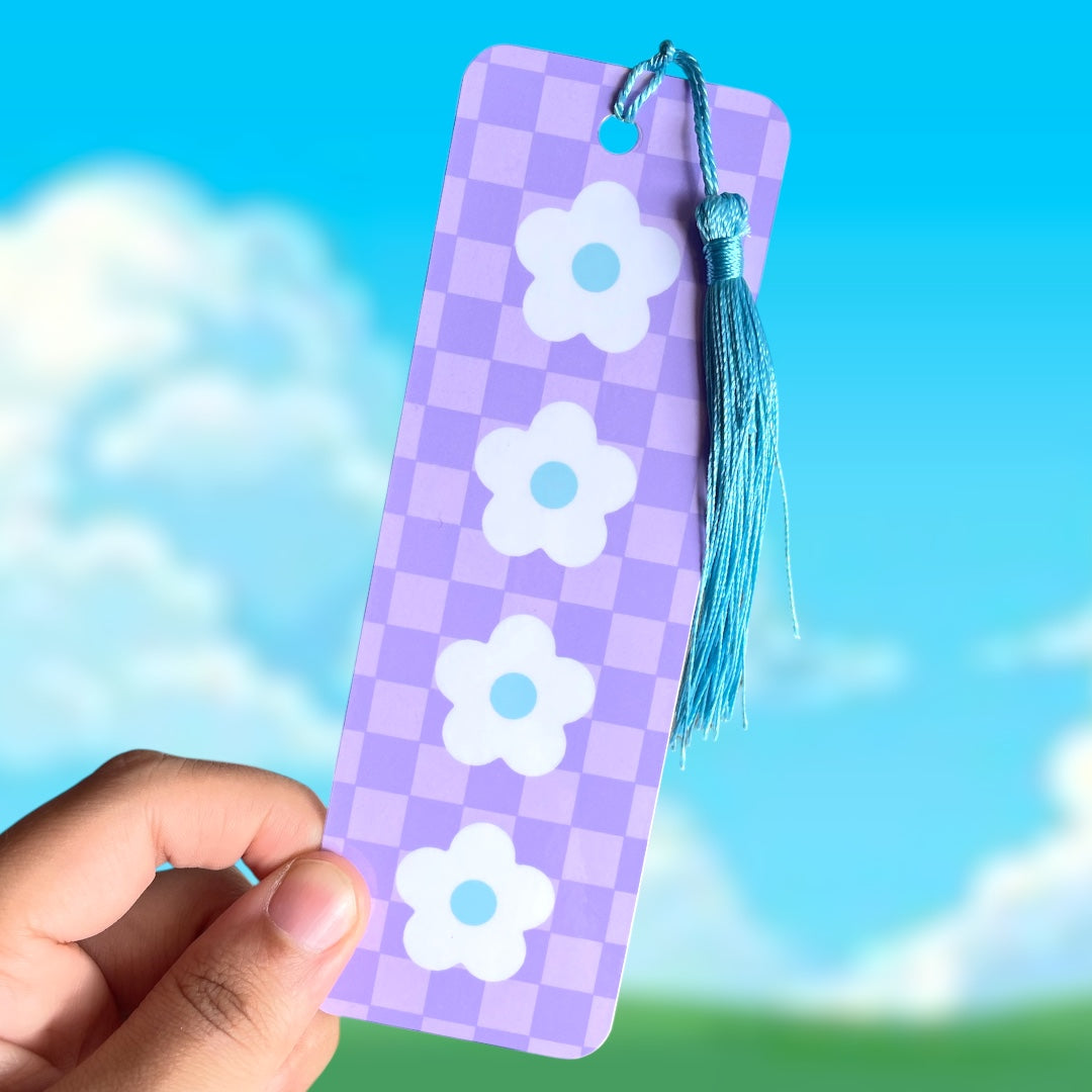purple checkered | bookmark