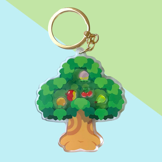 fruit tree acrylic shaker keychain