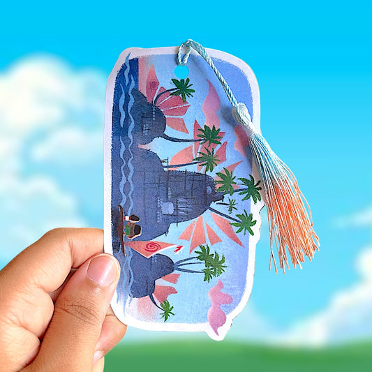 out at sea | upcycled bookmark