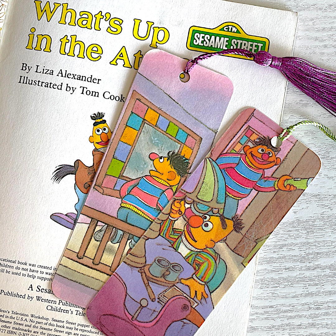 friends in an attic | upcycled bookmarks