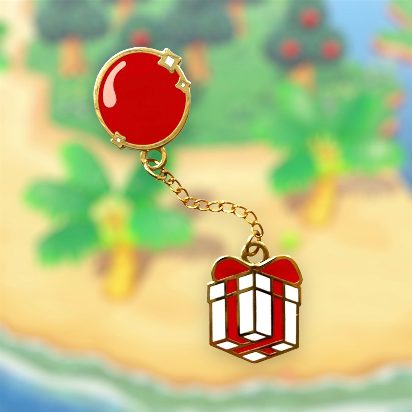 balloon present | pin