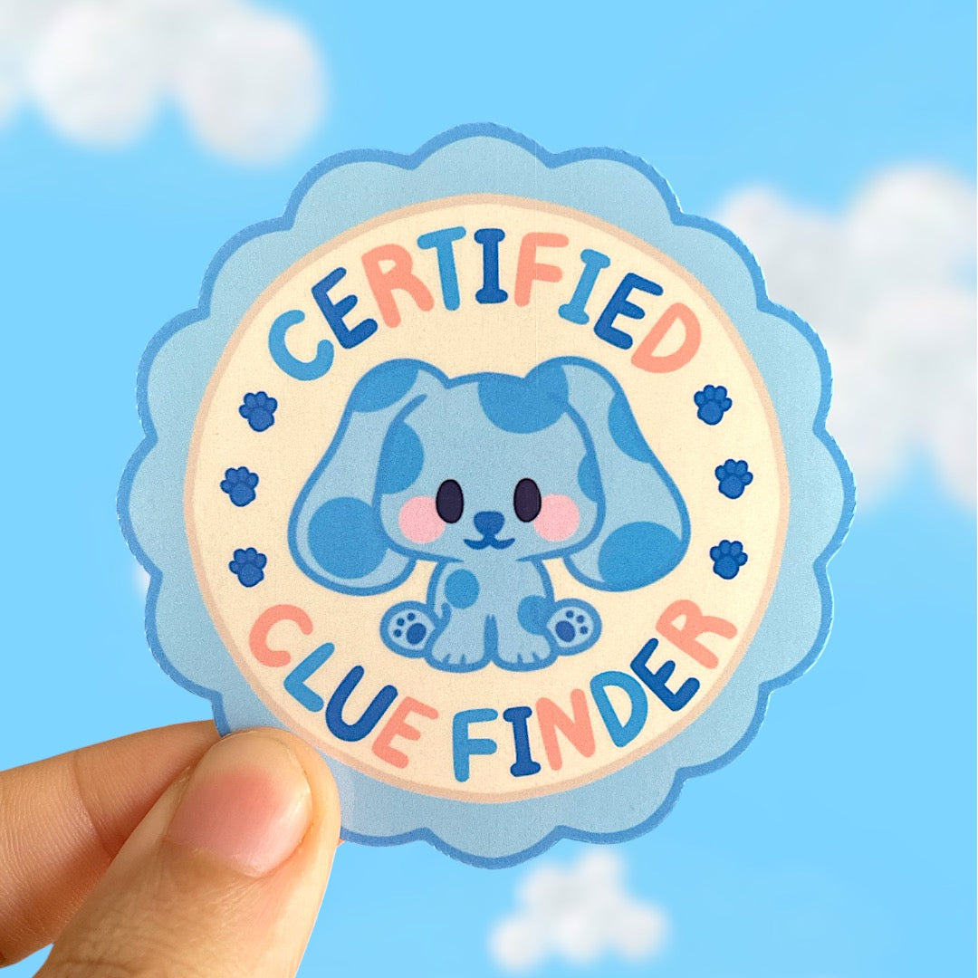 certified clue finder sticker