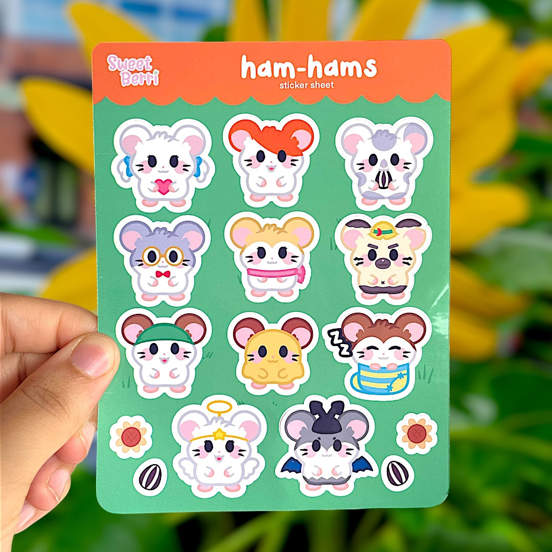 ham-hams | sticker sheet – Sweet Berri Studios