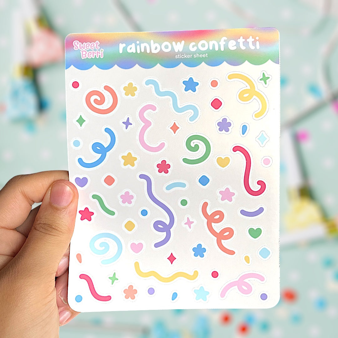 confetti sticker sheet