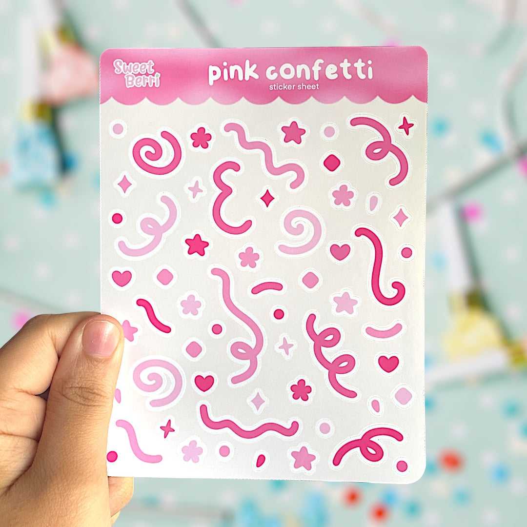 confetti sticker sheet