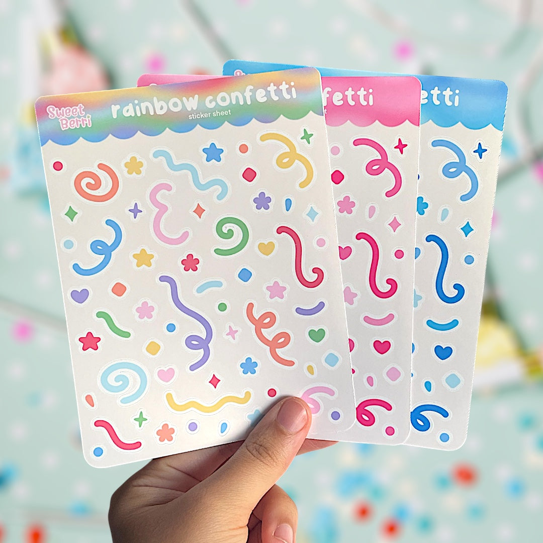 confetti sticker sheet