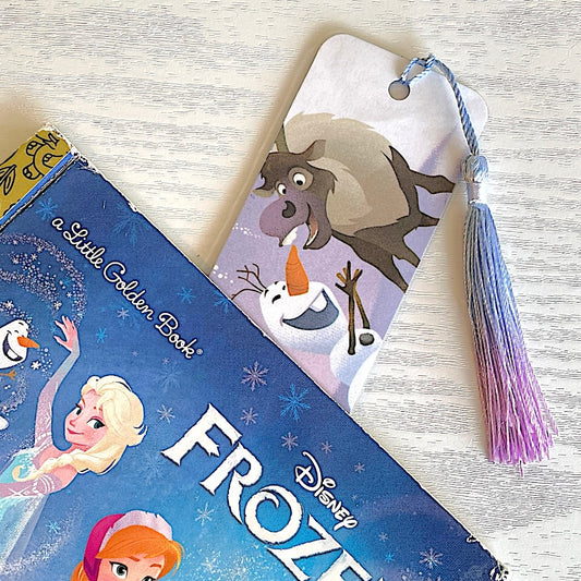 friends of the ice queen | upcycled bookmark