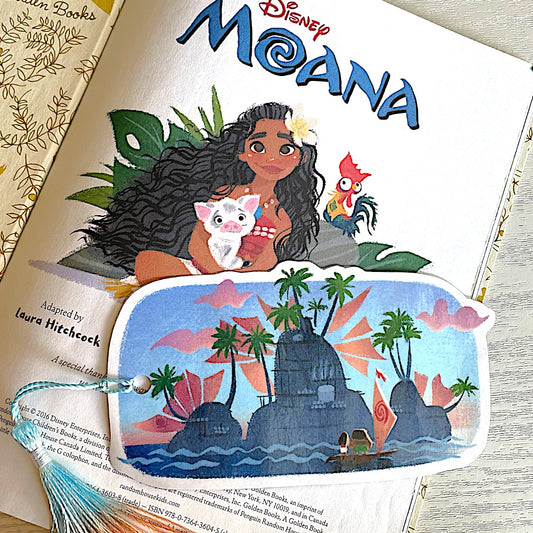 out at sea | upcycled bookmark